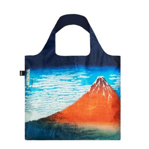Sac shopping pliable avec pochette zip 50cm Fuji Rouge de Katsushika Hokusai