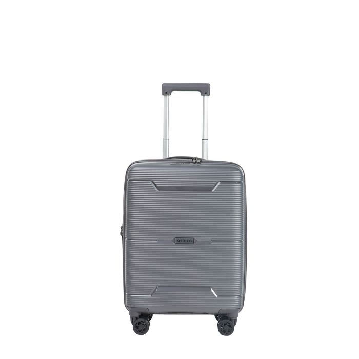 Valise cabine rigide extensible Haree 55 cm Pearly grey