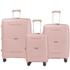 Lot de 3 valises extensibles Haree 55, 67 et 76.5 cm Pearly pink Lot de 3 valises extensibles Haree 55, 67 et 76.5 cm Pearly pink