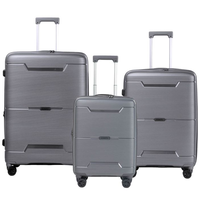 Lot de 3 valises extensibles Haree 55, 67 et 76.5 cm Pearly grey