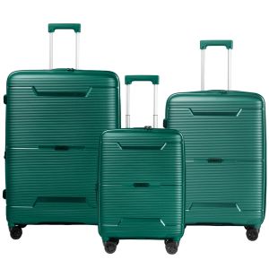 Lot de 3 valises extensibles Haree 55, 67 et 76.5 cm Pearly green Lot de 3 valises extensibles Haree 55, 67 et 76.5 cm Pearly green
