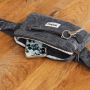 Sac banane Harry 24 cm Denim Gris