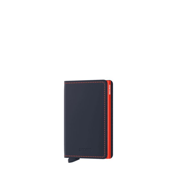 Porte-cartes Slimwallet Matte anti-RFID 10.2 cm Nightblue/Orange