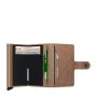 Porte-cartes Miniwallet Vintage anti-RFID 10.2 cm Taupe