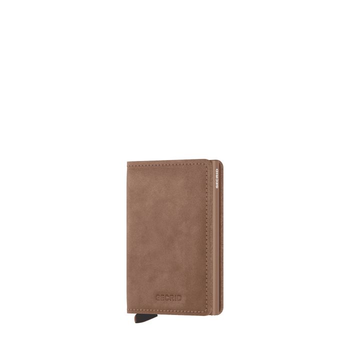 Porte-cartes Slimwallet Vintage anti-RFID 10.2 cm Taupe