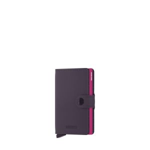 Porte-cartes Miniwallet Matte anti-RFID 10.2 cm Dark Purple/Fuchsia Porte-cartes Miniwallet Matte anti-RFID 10.2 cm Dark Purple/Fuchsia