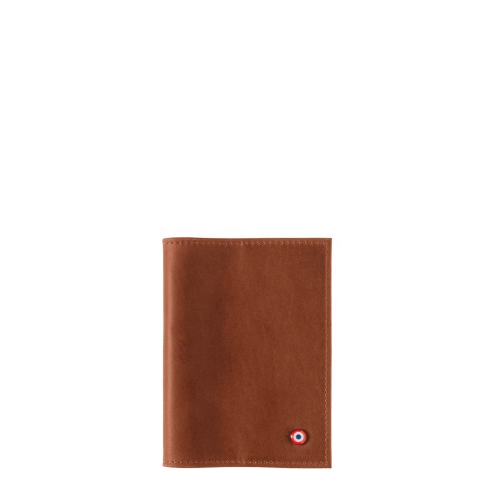 Porte-passeport Louis en cuir vintage Terre Brunie