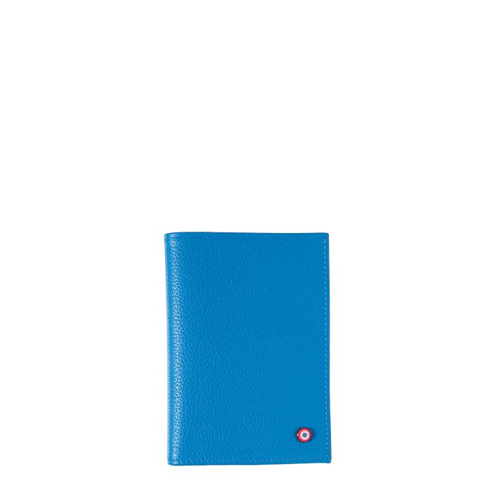 Grand Portefeuille Albert en cuir grainé Ciel Bleu