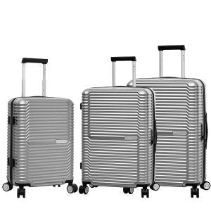 Lot de 3 valises rigides 20603 55, 66 et 76 cm Silver Lot de 3 valises rigides 20603 55, 66 et 76 cm Silver