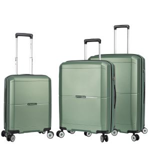 Lot de 3 valises rigides 49103 Extensible 54.5, 65.5 et 76 cm Silver Green Lot de 3 valises rigides 49103 Extensible 54.5, 65.5 et 76 cm Silver Green