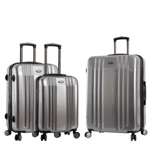 Lot de 3 valises rigides 91603 Extensible 55, 68 et 78 cm Grey