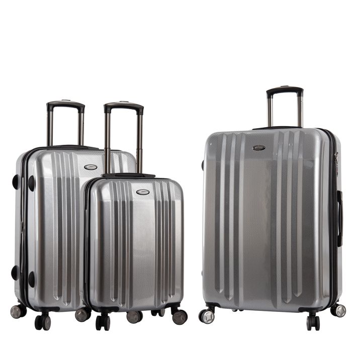 Lot de 3 valises rigides 91603 Extensible 55, 68 et 78 cm Grey