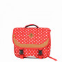 Cartable 35 cm Rouge à pois blancs