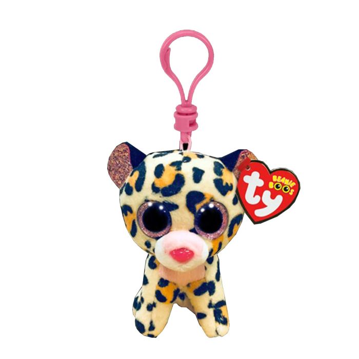 Porte-clés peluche Beanie Boo's 10 cm Livvie le léopard