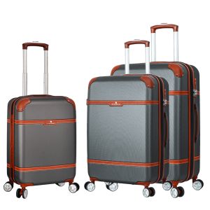 Lot de 3 valises rigides 52303 Extensibles 55, 65 et 75 cm Dark grey