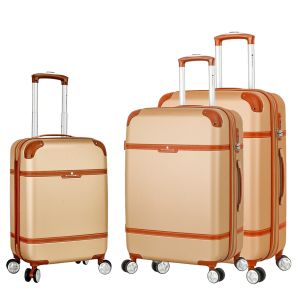 Lot de 3 valises rigides 52303 Extensibles 55, 65 et 75 cm Champagne