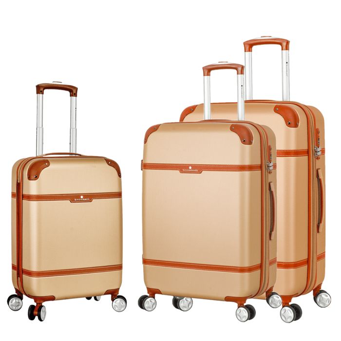 Lot de 3 valises rigides 52303 Extensibles 55, 65 et 75 cm Champagne