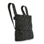 Sac shopping pliable avec pochette 65 cm Black Sprinkles