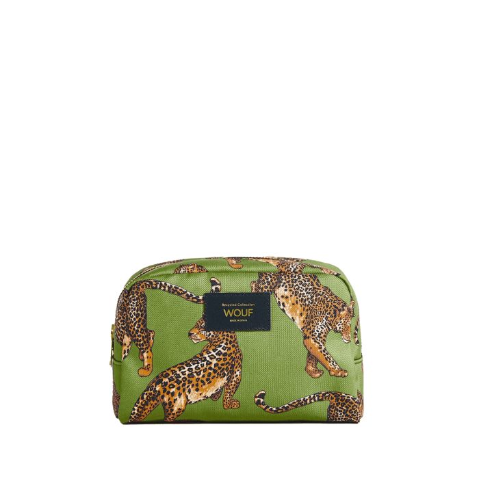 Trousse de Toilette 21cm Olive Leopard