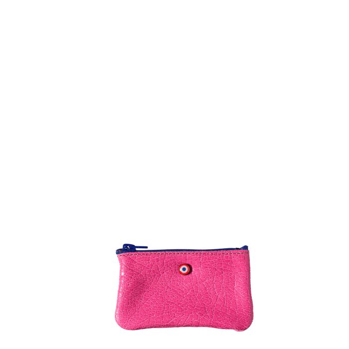 Petit porte-monnaie Emile en cuir UpCyclé Vie en Rose