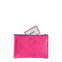 Pochette Camille en cuir UpCyclé 21 cm Vie en Rose