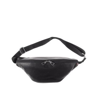 Sac banane Gérard en cuir grainé 36 cm Noir c'est Noir