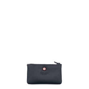 Petit porte-monnaie Emile Elysée en cuir Lisse Lune Bleue