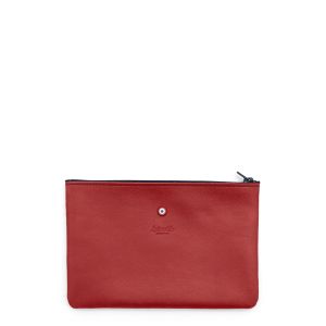 Pochette Camille Elysée en cuir Lisse 21 cm Vigne Rouge