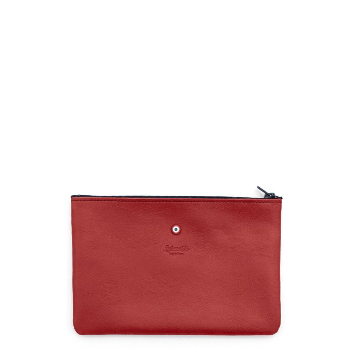 Pochette Camille Elysée en cuir Lisse 21 cm Vigne Rouge