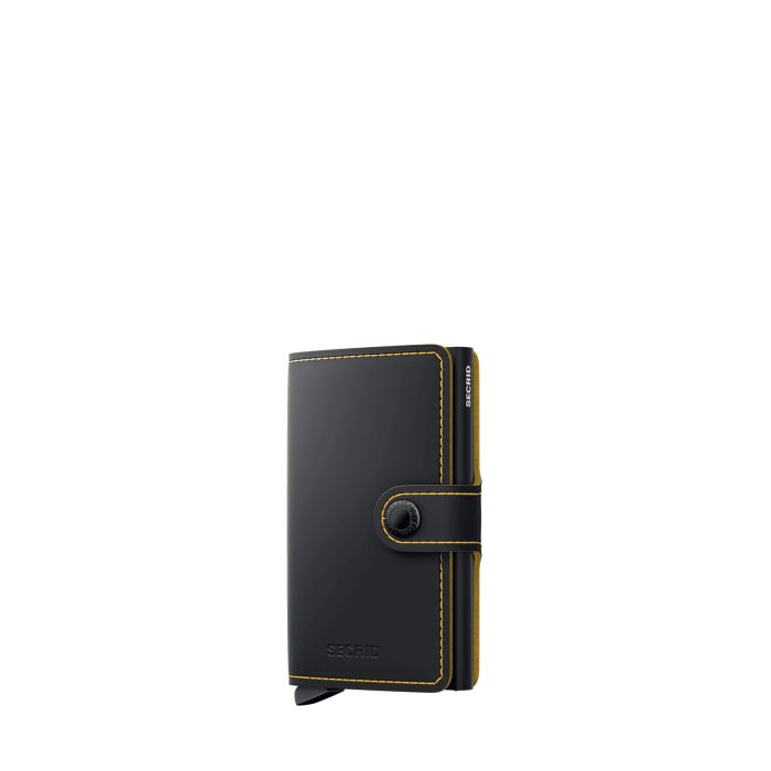 Porte-cartes Miniwallet Matte anti-RFID 10.2 cm Black & Ochre
