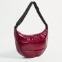 Sac bandoulière L 45 cm en matelassée Burgundy Glossy