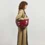 Sac bandoulière L 45 cm en matelassée Burgundy Glossy