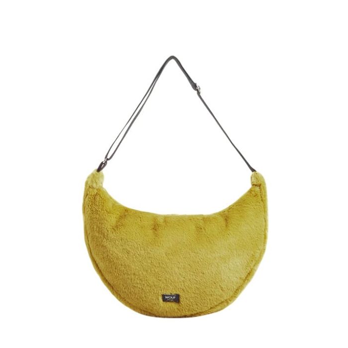 Sac bandoulière L 45 cm en fausse fourrure Foxie