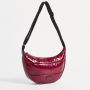 Sac bandoulière 30 cm matelassée Burgundy Glossy