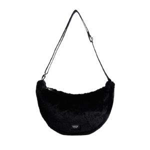 Sac bandoulière 30 cm en fausse fourrure Black Forest