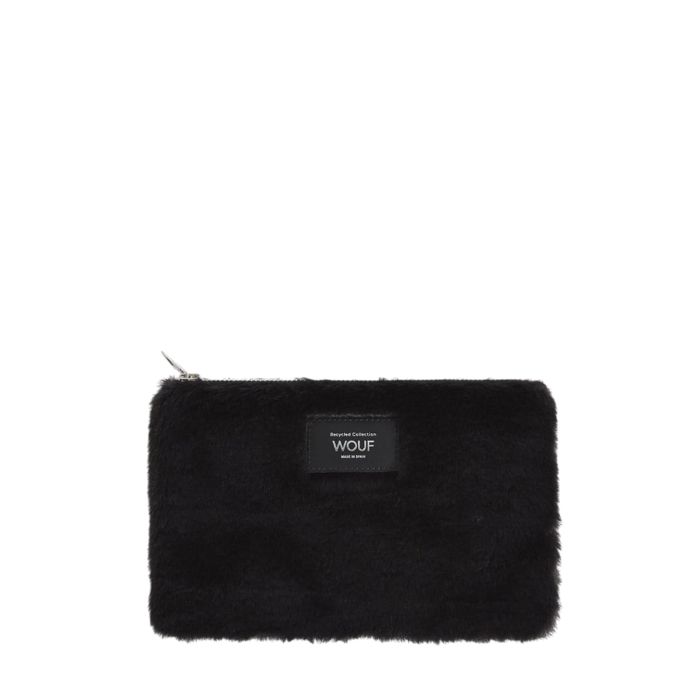 Pochette large 22 cm en fausse fourrure Black Forest