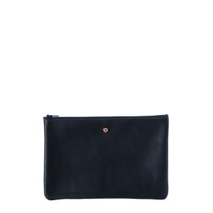 Pochette Camille en cuir UpCyclé 21 cm Lune Bleue