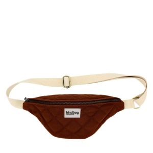 Sac banane matelassé Olivia 32 cm Chocolat