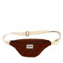 Sac banane matelassé Olivia 32 cm Chocolat