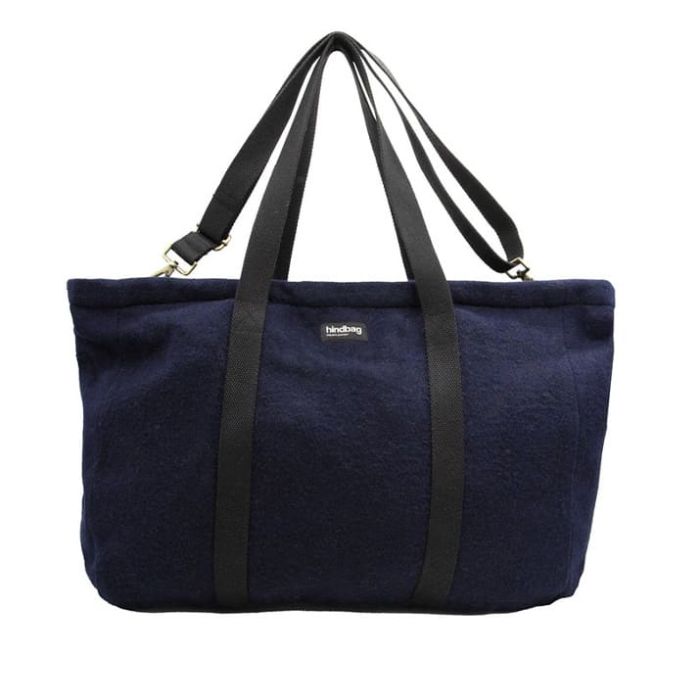 Sac Cabas Jean 60 cm Laine Marine