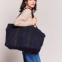 Sac Cabas Jean 60 cm Laine Marine