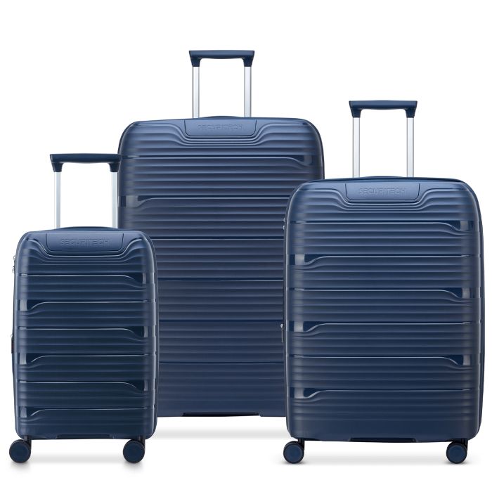 Lot de 3 valises rigides extensibles Dune 55, 66 et 76 cm Marine