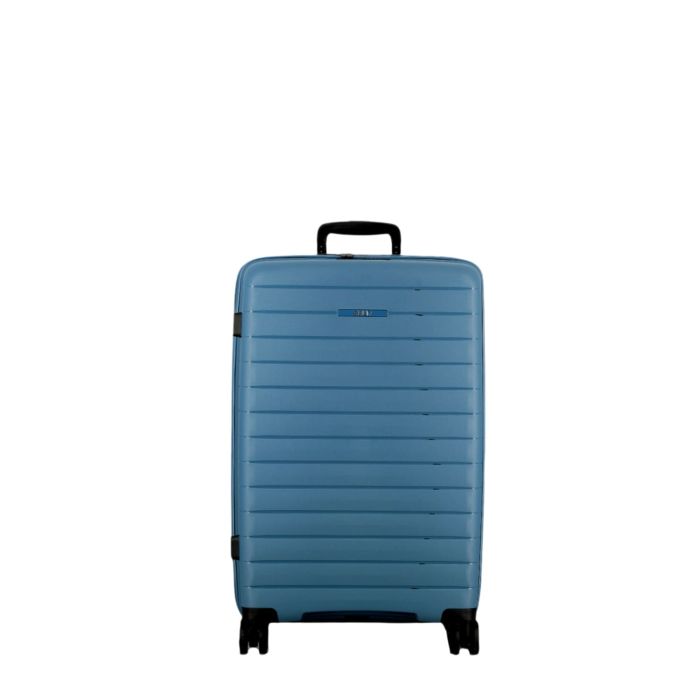 Valise M rigide Striper extensible 66 cm Bleu