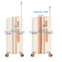 Valise rigide S49403 extensible 78 cm Milky