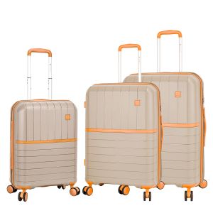 Lot de 3 valises rigides 49403 Extensibles 56, 67 et 78 cm Taupe