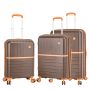Lot de 3 valises rigides 49403 Extensibles 56, 67 et 78 cm Coffee