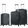 Lot de 3 valises rigides 43303 Extensibles 55, 66 et 76 cm Black