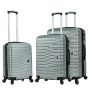 Lot de 3 valises rigides 43303 Extensibles 55, 66 et 76 cm Silver