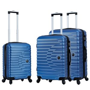 Lot de 3 valises rigides 43303 Extensibles 55, 66 et 76 cm Navy