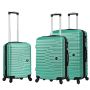 Lot de 3 valises rigides 43303 Extensibles 55, 66 et 76 cm Silver Green